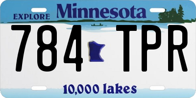 MN license plate 784TPR