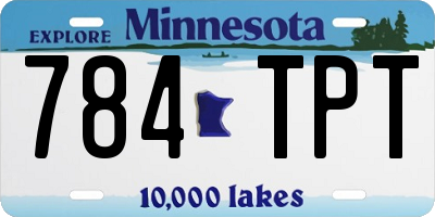 MN license plate 784TPT