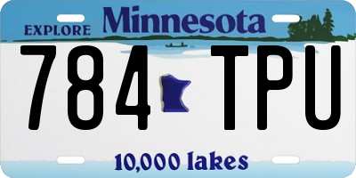 MN license plate 784TPU