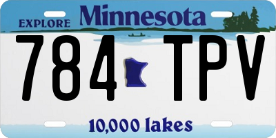 MN license plate 784TPV