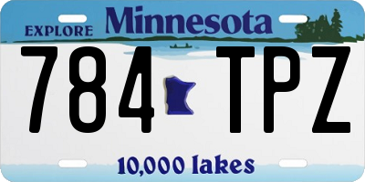 MN license plate 784TPZ