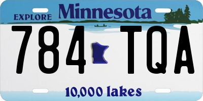 MN license plate 784TQA