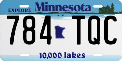 MN license plate 784TQC