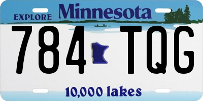 MN license plate 784TQG