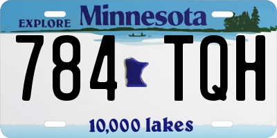 MN license plate 784TQH