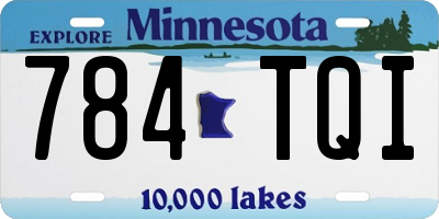 MN license plate 784TQI