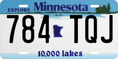 MN license plate 784TQJ