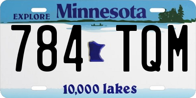 MN license plate 784TQM