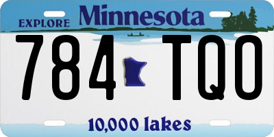 MN license plate 784TQO