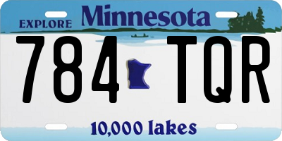 MN license plate 784TQR