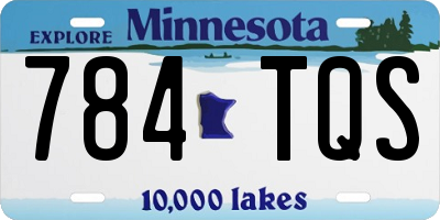 MN license plate 784TQS