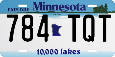 MN license plate 784TQT
