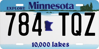 MN license plate 784TQZ