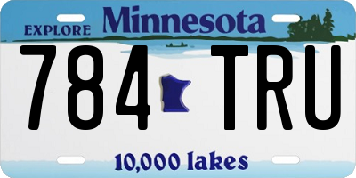 MN license plate 784TRU