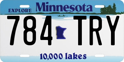 MN license plate 784TRY