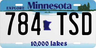 MN license plate 784TSD