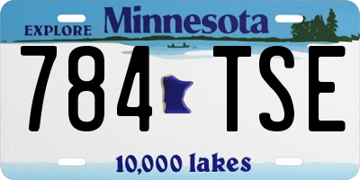 MN license plate 784TSE