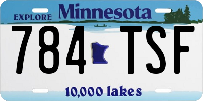 MN license plate 784TSF