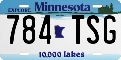 MN license plate 784TSG