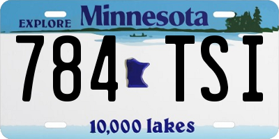 MN license plate 784TSI