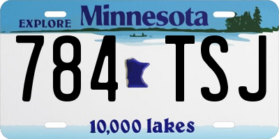 MN license plate 784TSJ