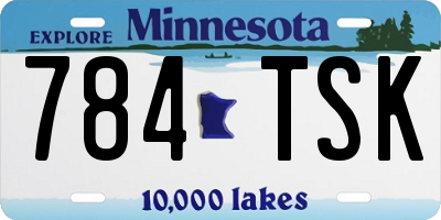 MN license plate 784TSK