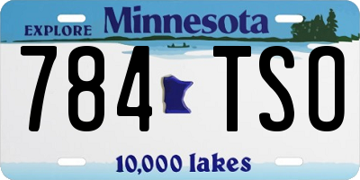 MN license plate 784TSO