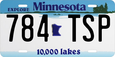 MN license plate 784TSP