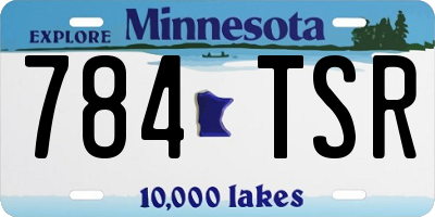 MN license plate 784TSR