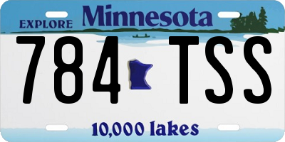 MN license plate 784TSS