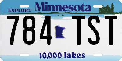 MN license plate 784TST