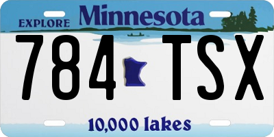 MN license plate 784TSX