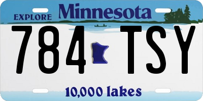 MN license plate 784TSY