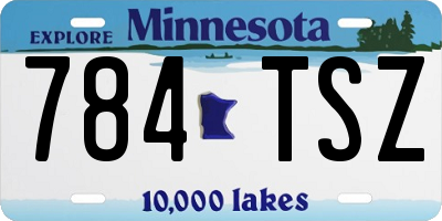 MN license plate 784TSZ