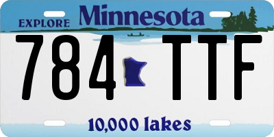 MN license plate 784TTF
