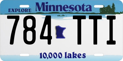 MN license plate 784TTI