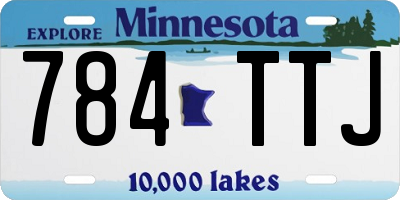MN license plate 784TTJ