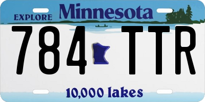 MN license plate 784TTR