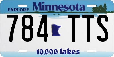 MN license plate 784TTS