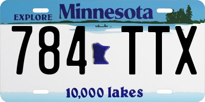 MN license plate 784TTX