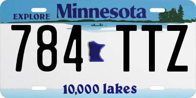 MN license plate 784TTZ