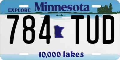 MN license plate 784TUD