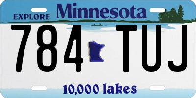 MN license plate 784TUJ