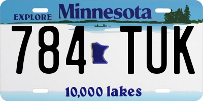 MN license plate 784TUK