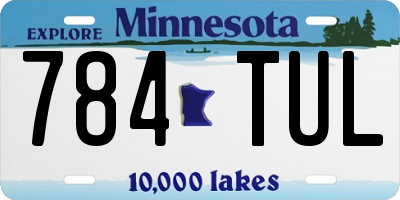 MN license plate 784TUL