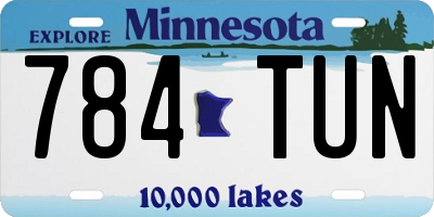 MN license plate 784TUN