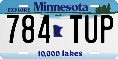 MN license plate 784TUP