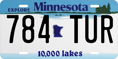 MN license plate 784TUR