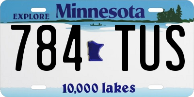 MN license plate 784TUS
