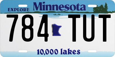 MN license plate 784TUT